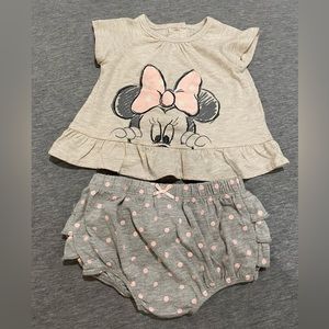 Disney Baby girl fashion top and shorts
